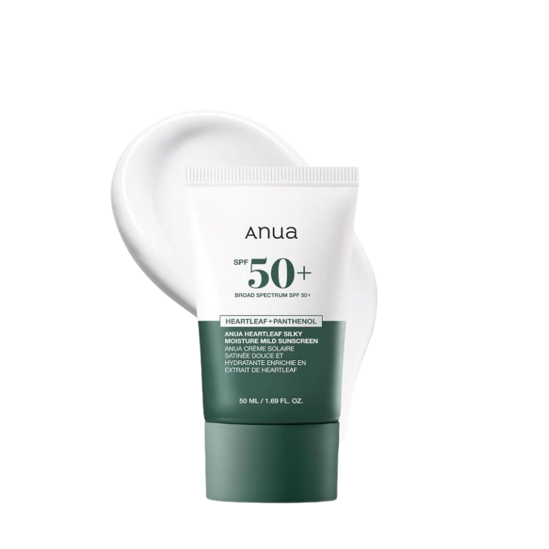 Anua Heartleaf Silky Moisture Mild Sunscreen SPF 50+ 50ML