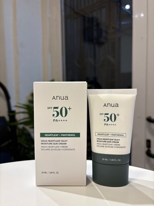Anua Heartleaf Silky Moisture Mild Sunscreen SPF 50+ 50ML